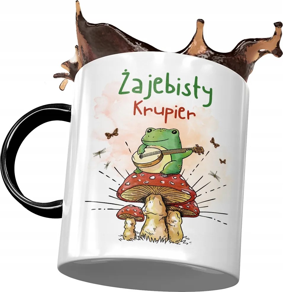 Fekete bögre Kruppernek Békás Krupper Bögre Nyomtatott Fotóval