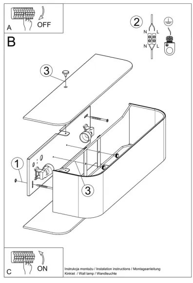 Sollux SL.0777 - Fali lámpa LOKKO 2xE14/60W/230V fehér