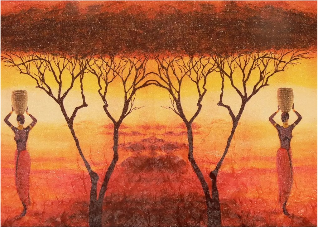 Üveg kép - afrikai szavanna (70x50 cm)