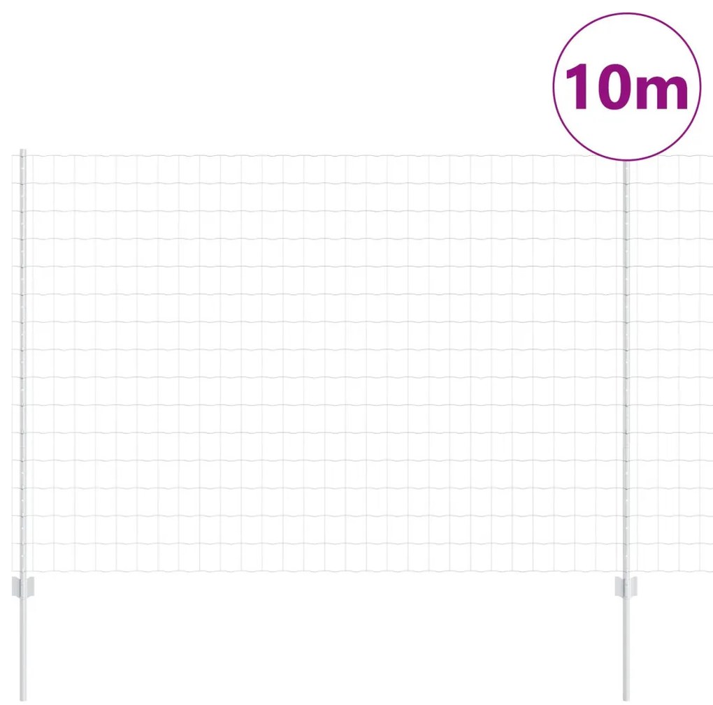 Kert Kerítés Görgeteg Szett 2 db Galvanizált acél 10 x 1,5 m