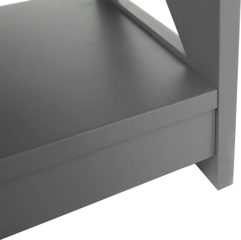 Konzolasztal, szürke, LOMIR