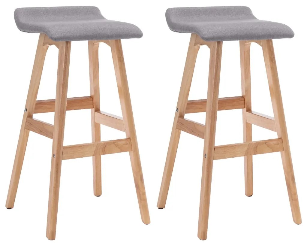 2 db világosszürke szövet bárszék