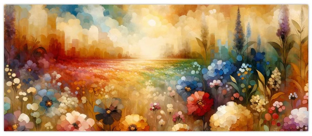 Kép - Színes rét (120x50 cm)