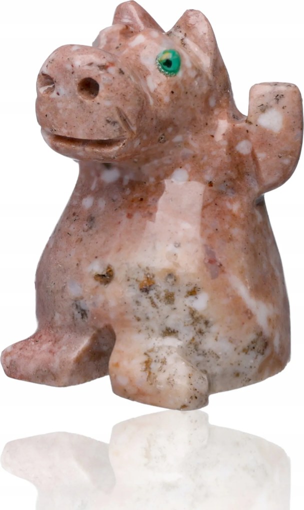 Víziló figura A nyugalom szimbóluma Stabilitási erő Faragott kő 4 cm