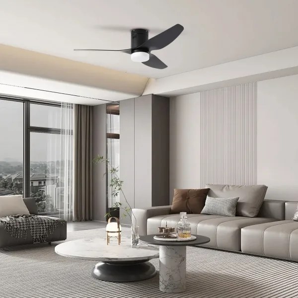 ZEVENTI - LED mennyezeti ventilátor PADUA LED/18W/230V Wi-Fi Tuya fekete + távirányító