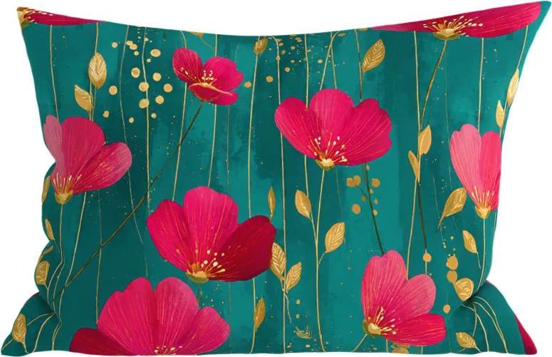 Pamut párnahuzat VIVIDELLE POLY 50x70 cm, zöld