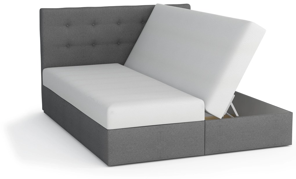 Franciaágy Boxspring 180x200 cm Karum Comfort (sötétkék) (ágyráccsal és matraccal). 1056038