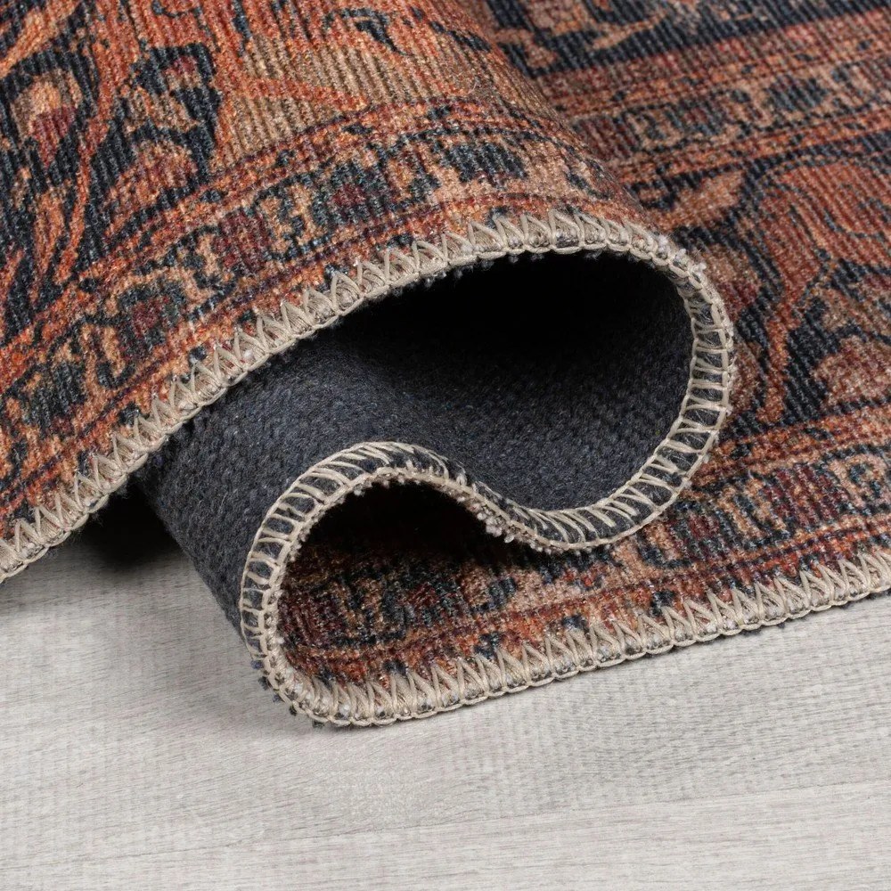 Borvörös mosható futószőnyeg 60x230 cm Nico Global – Flair Rugs