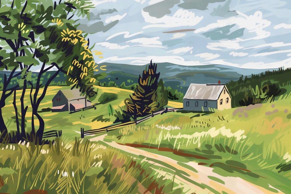 Poszter 60x40cm Buja falu