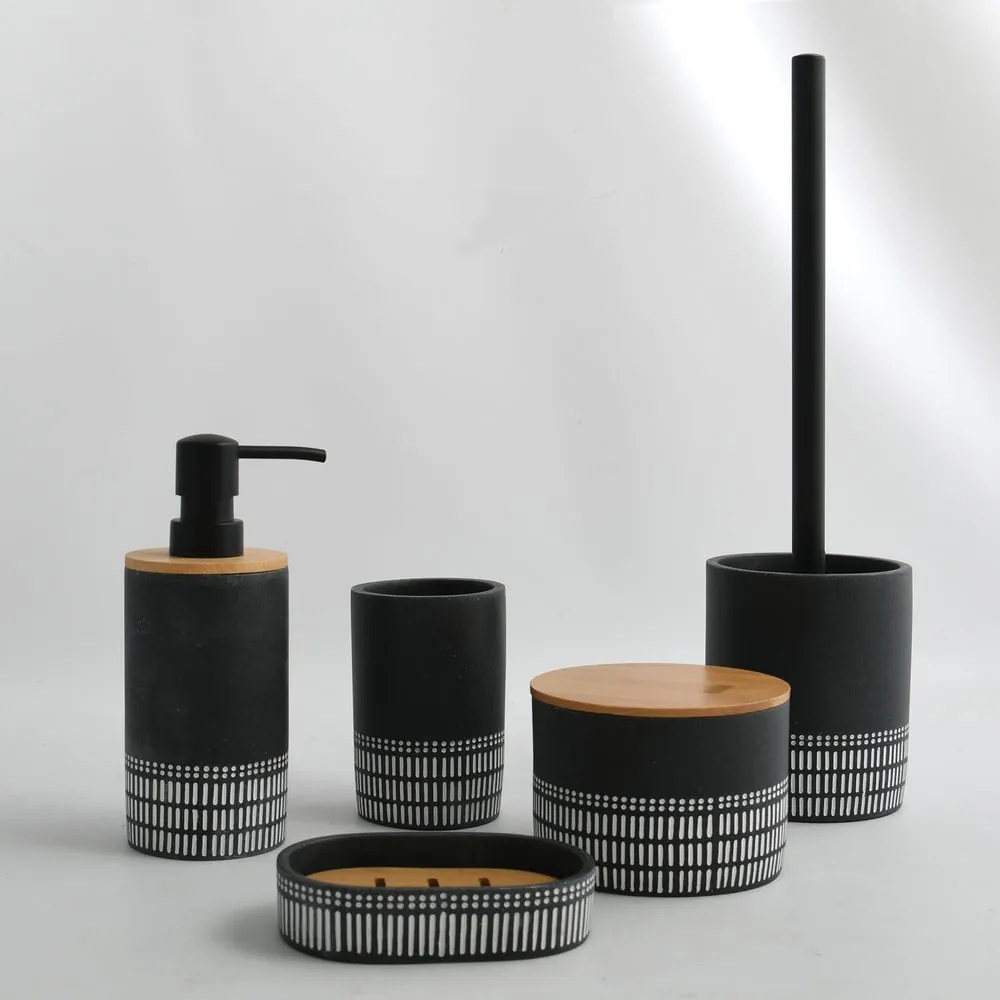 Fekete poligyanta fürdőszobai rendszerező vattakorongokhoz Yuma – Spirella