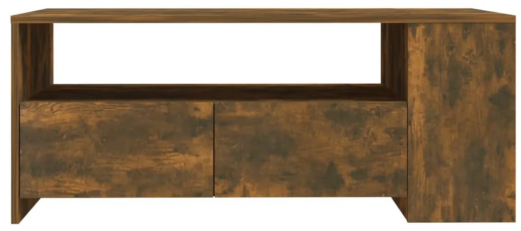 Füstös tölgy színű szerelt fa dohányzóasztal 102 x 55 x 42 cm
