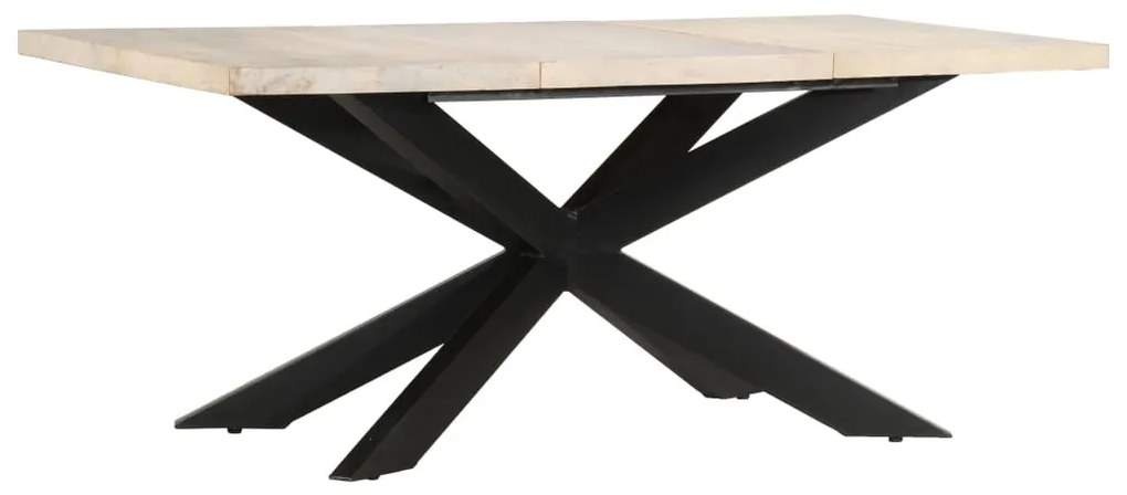 tömör fehérített mangófa étkezőasztal 180 x 90 x 76 cm