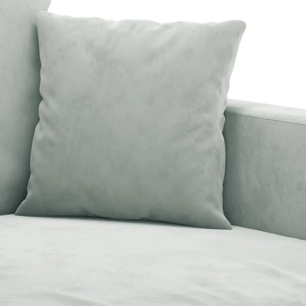 világosszürke bársony kanapéfotel 60 cm