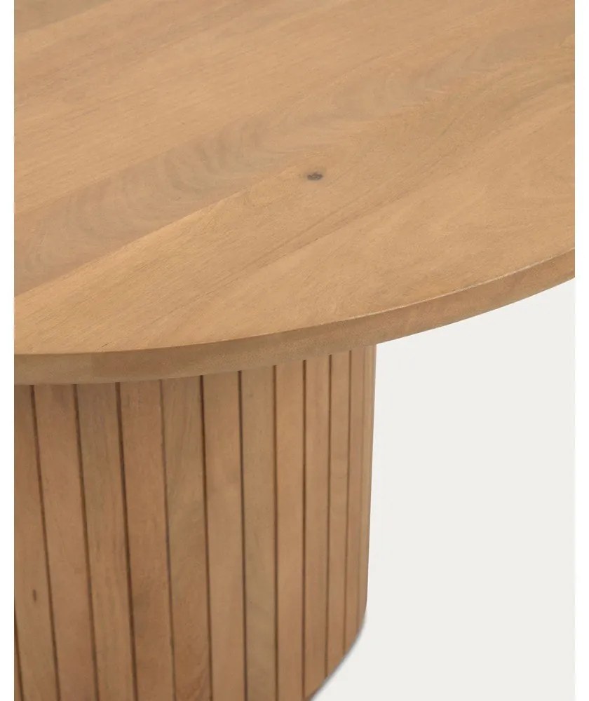 Natúr színű mangófa kerek étkezőasztal ø 120 cm Licia – Kave Home