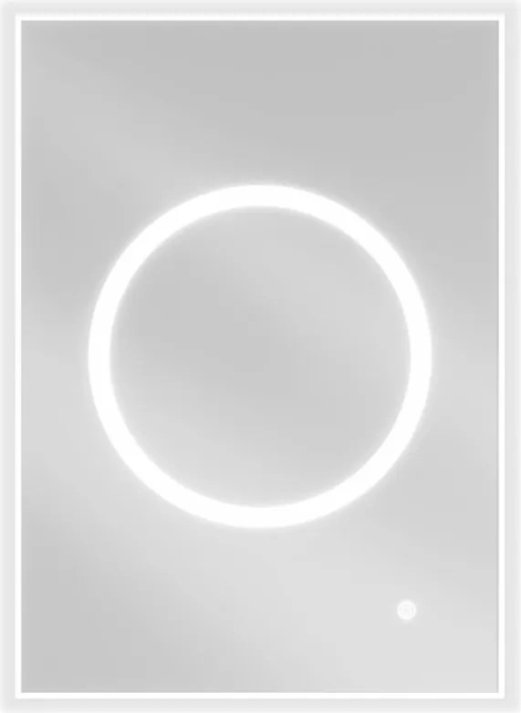 Mexen Koga 50 x 70 cm-es, LED 6000K, páramentes világított fürdőszobai tükör - 9821-050-070-611-00