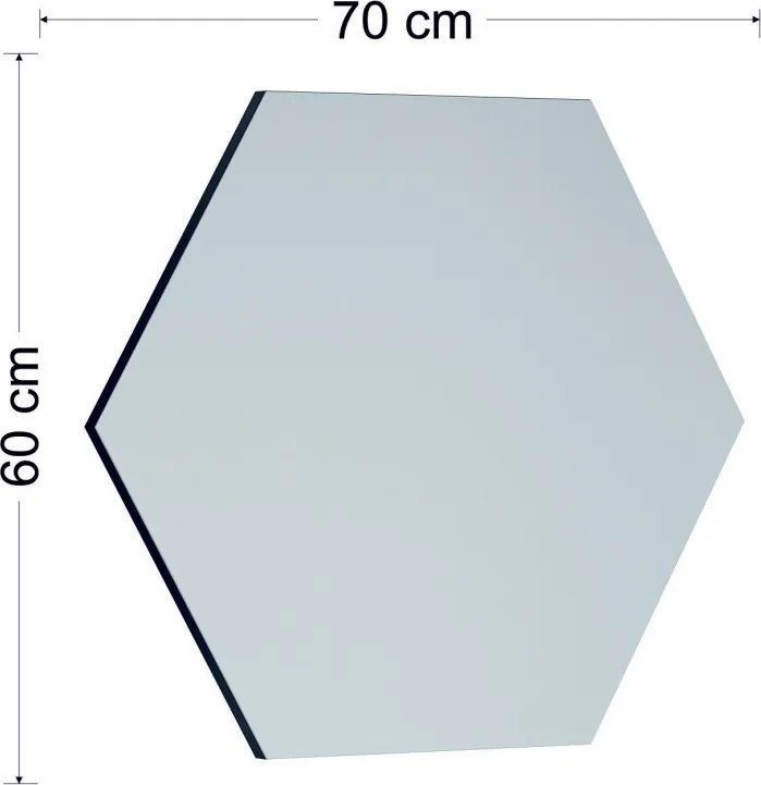 Zeo tükör, fekete, 70 cm