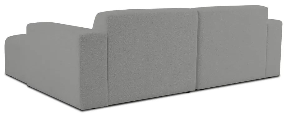 Szürke buklé sarokkanapé (jobb oldali) Roxy – Scandic