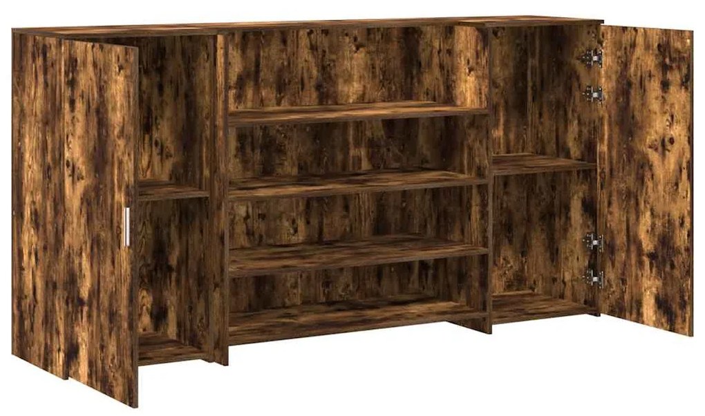 recepciós pult füstös tölgy 200x50x103,5 cm szerelt fa