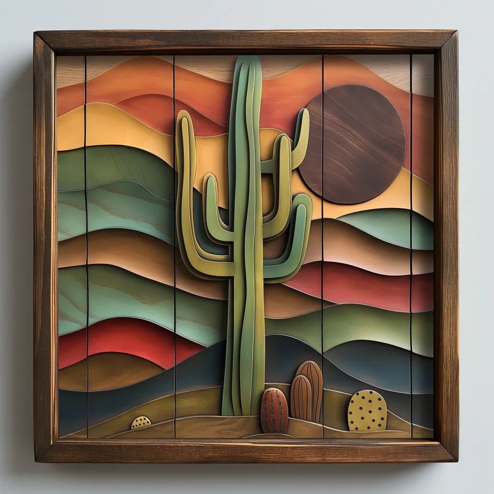 AI082 keretezett MDF falikép, 50 x 50 cm