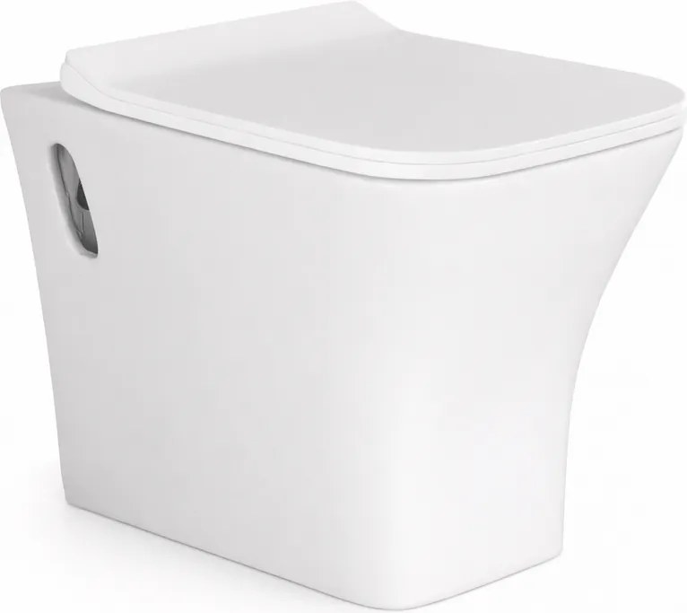 OSLO || fali, mélyöblítéses WC csésze slim wc ülőkével, kerámia, fehér
