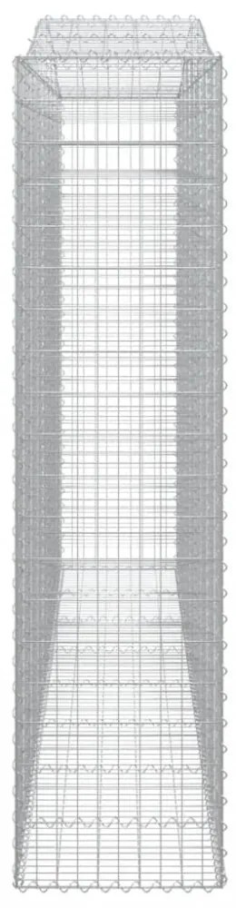 íves horganyzott vas gabion kosár 400x50x200/220 cm