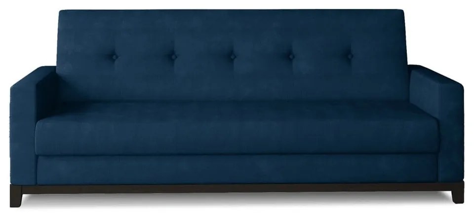 Kék bársony kinyitható-tárolóhelyes kanapé 216 cm Selene – ELTAP