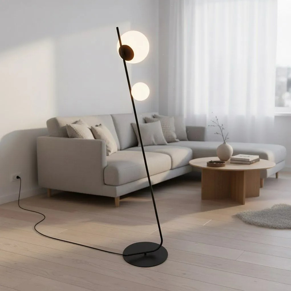Emibig modern állólámpa tatu fehér fekete emi1504/lp2