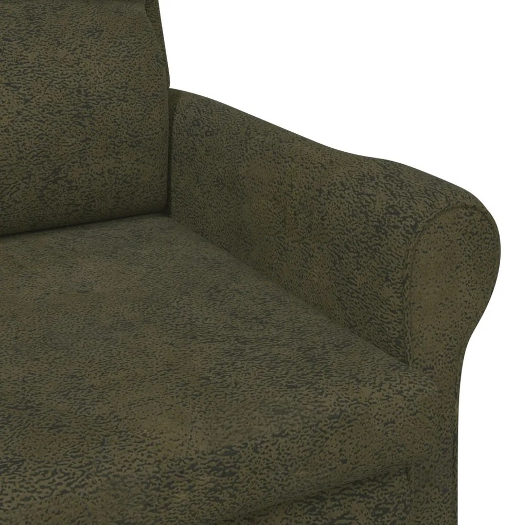 Kortárs karosszék Katonai zöld Szövet, Fa Közepes Ergonomikus