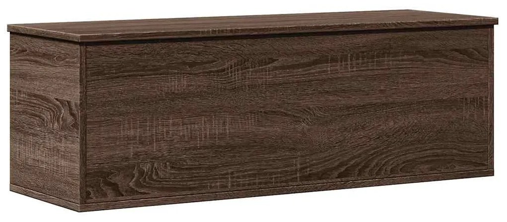 barna tölgy színű szerelt fa tárolóláda 102 x 35 x 35 cm