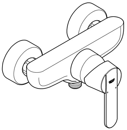 GROHE 32888000 - GET DN 15 zuhanycsaptelep, fényes króm