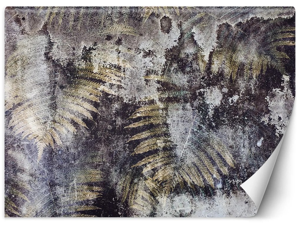Gario Fotótapéta Arany páfránylevelek Anyag: Vlies, Méret: 150 x 105 cm
