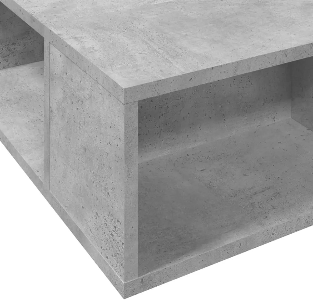 betonszürke szerelt fa ágykeret 135 x 190 cm