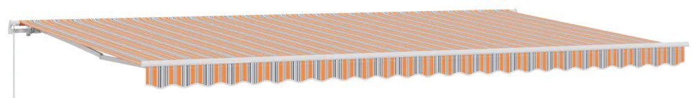 Kézi Behúzható Napellenző Többszínű Csík 600x300 cm
