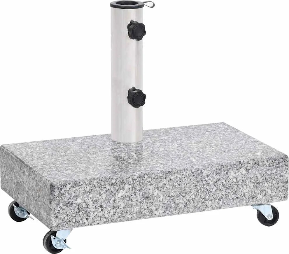 vidaXL világosszürke gránit napernyőtalp 45 x 25 x 8,3 cm