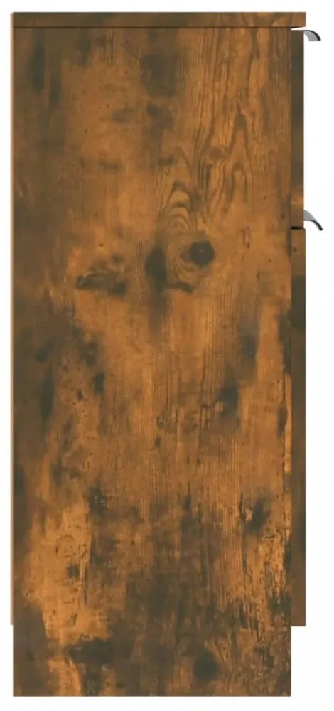 füstös tölgyszínű szerelt fa tálalószekrény 30 x 30 x 70 cm