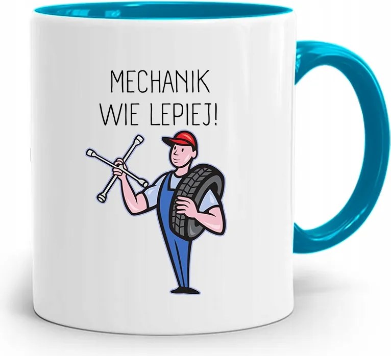 Kék Bögre Mechanika A Szerelő Jobban Tudja, fényképes nyomtatással