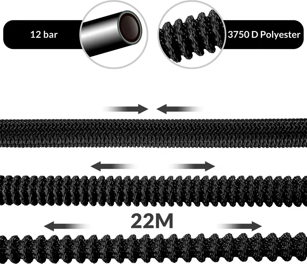 Deuba Kerti locsolótömlő 30 m - fekete