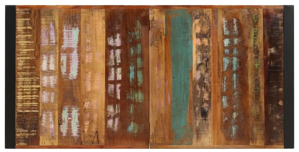 Tömör újrahasznosított fa étkezőasztal 140 x 70 x 75 cm