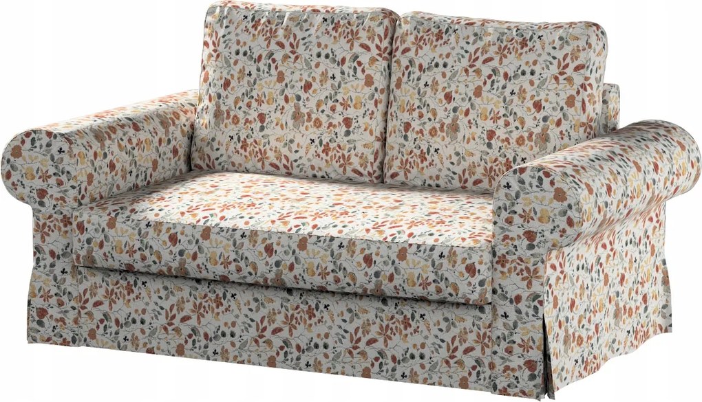 Backabro 2 személyes összecsukható kanapé huzat Ikea narancssárga-zöld