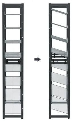 ALVORO cipőtároló szekrény, szürke