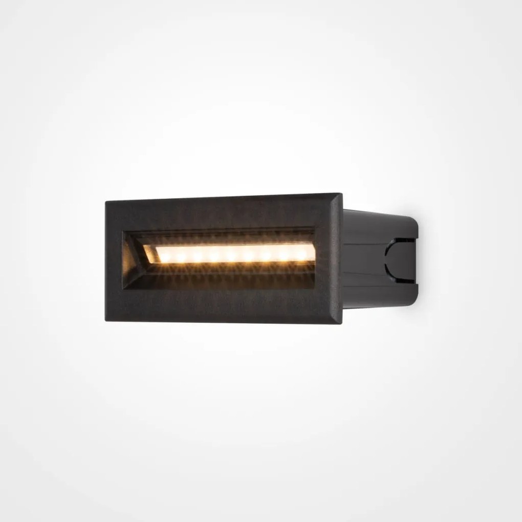 MAYTONI O045SL-L5B3K BOSCA Kültéri Falba Építhető Lámpa Fekete LED