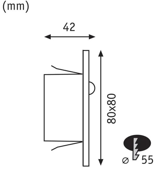 Paulmann 93134 - LED/1,2W Lépcsőmegvilágító érzékelővel EDGE 230V króm