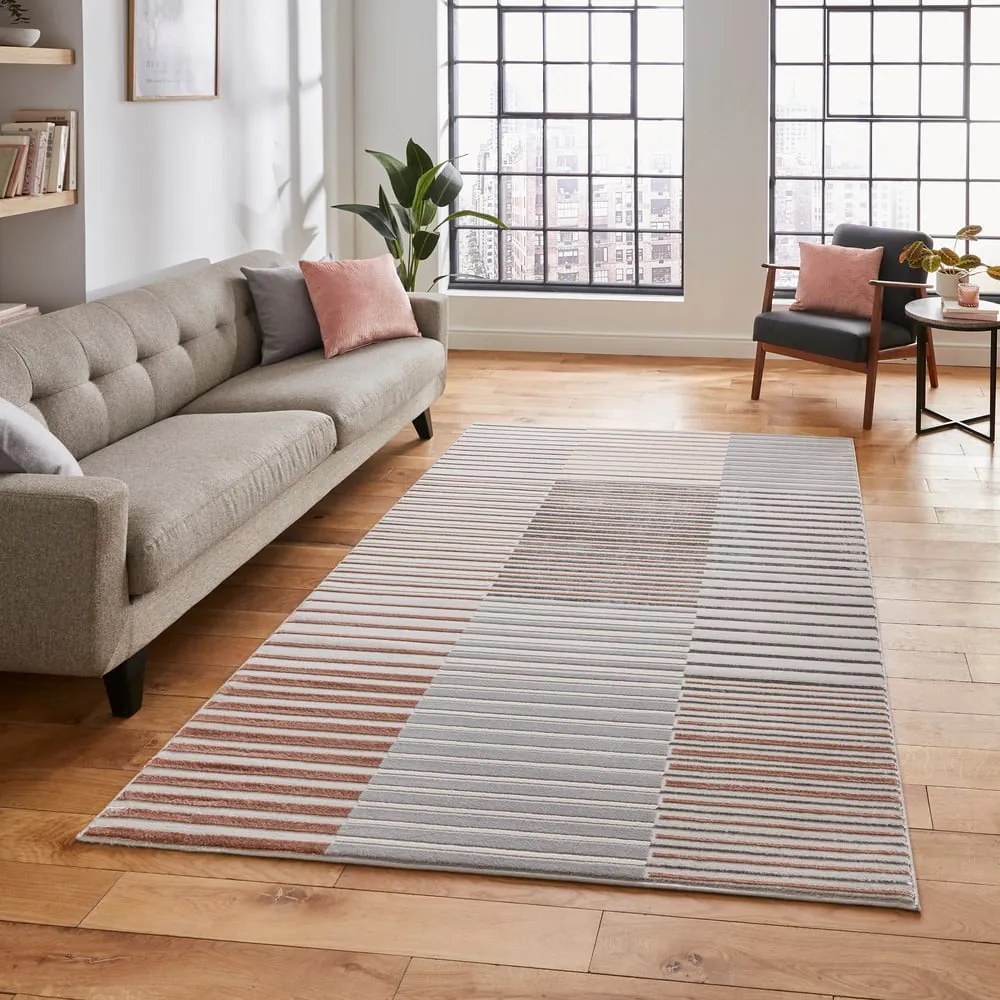 Rózsaszín-szürke szőnyeg 220x160 cm Apollo - Think Rugs