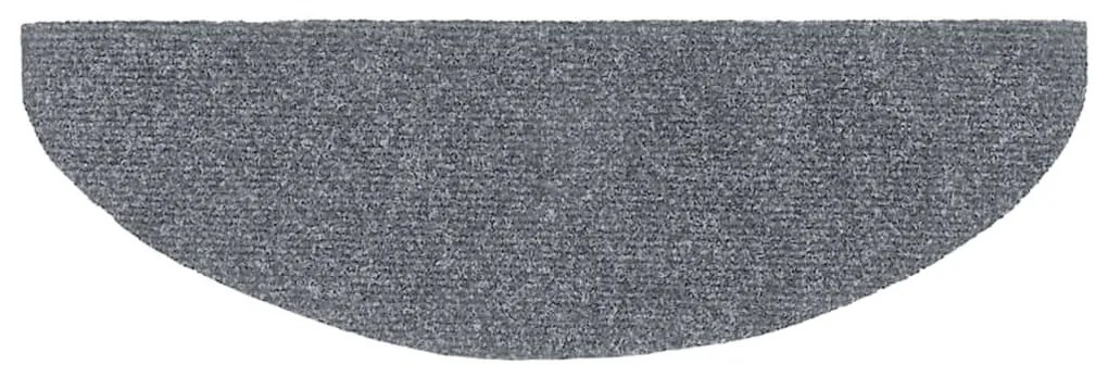 5 db világosszürke lyukasztott öntapadó lépcsőszőnyeg 65x21x4cm