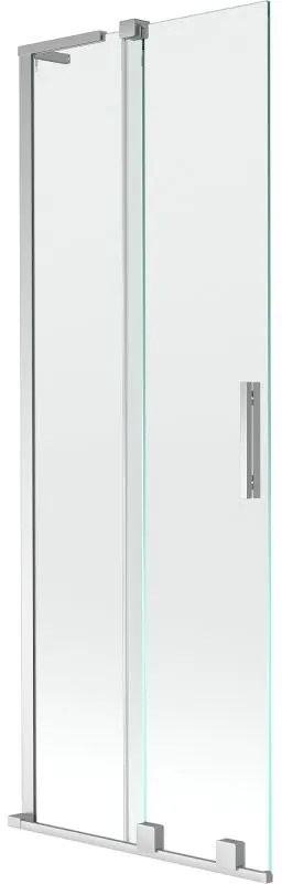 Mexen Velar L, 2 szárnyas eltolható kádparaván 70 x 150 cm, 8mm átlátszó üveg, króm profil, 896-070-003-01-01