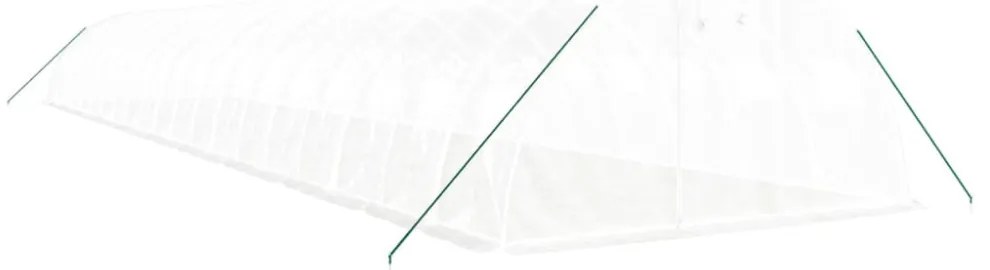 fehér acélvázas melegház 80 m² 20x4x2 m