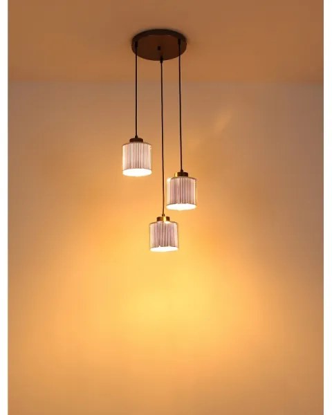 Globo 16056-3HR - Csillár zsinóron FELICIA 3xE27/60W/230V átm. 33