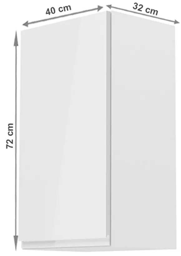 Felső konyhaszekrény G40 Aurellia (fehér + fényes fehér) (B). 1015730