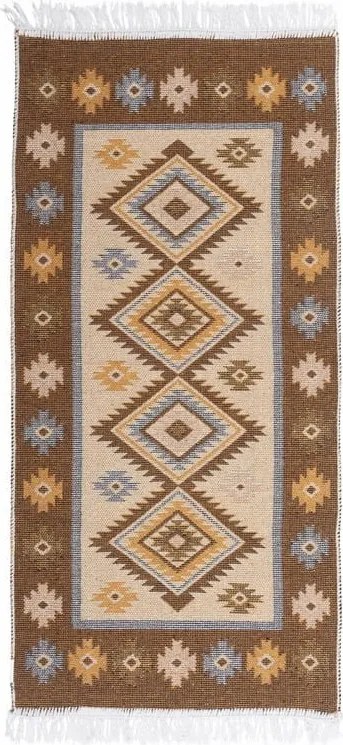 Kilim szőnyeg rojtokkal Méz Rombusz 120x180