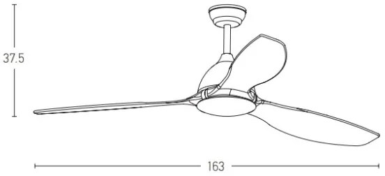 Zambelis 20258 - Mennyezeti ventilátor + távirányítás
